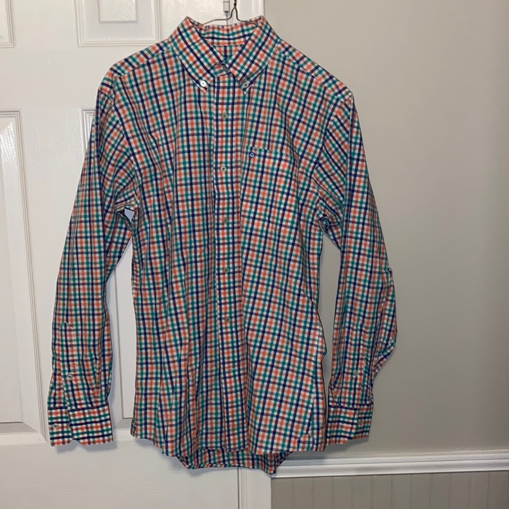 Southern Tide size small long sleeve button down collar shirt, plaid